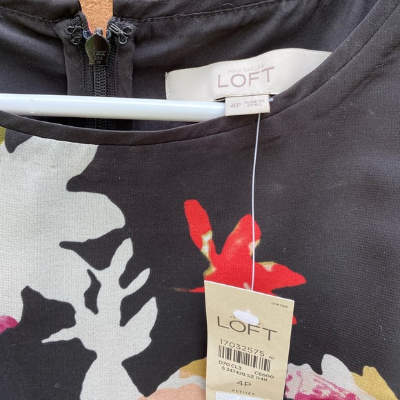 NWT Loft 4P Floral Dress - Picture 2 of 4